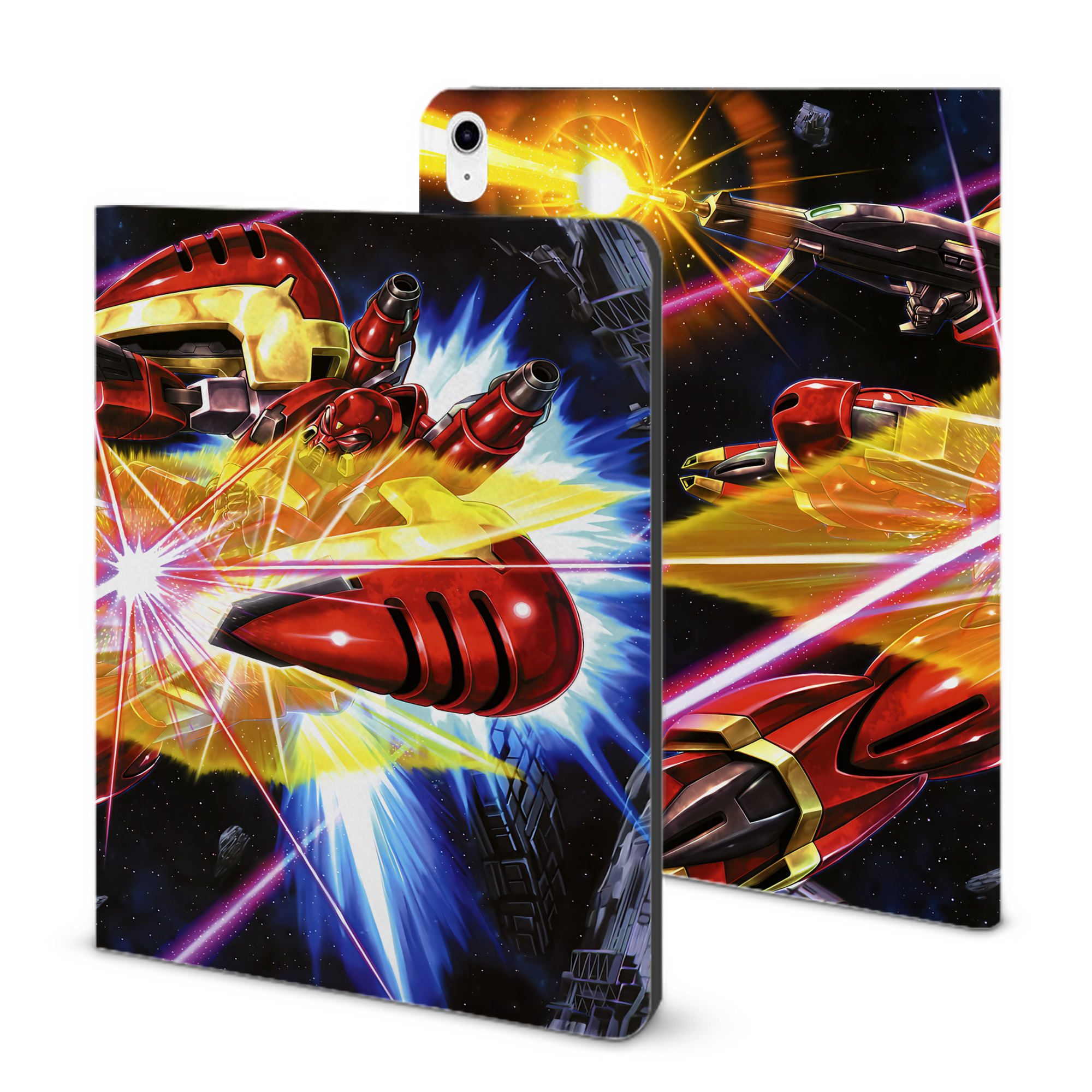 （画像用） 機動戦士ガンダム Mobile Suit Gundam IPad ケース ブック型 PUレザー TPU 耐衝撃 軽量 薄型 ペン収納なし 全面保護 IPad 各モデル対応